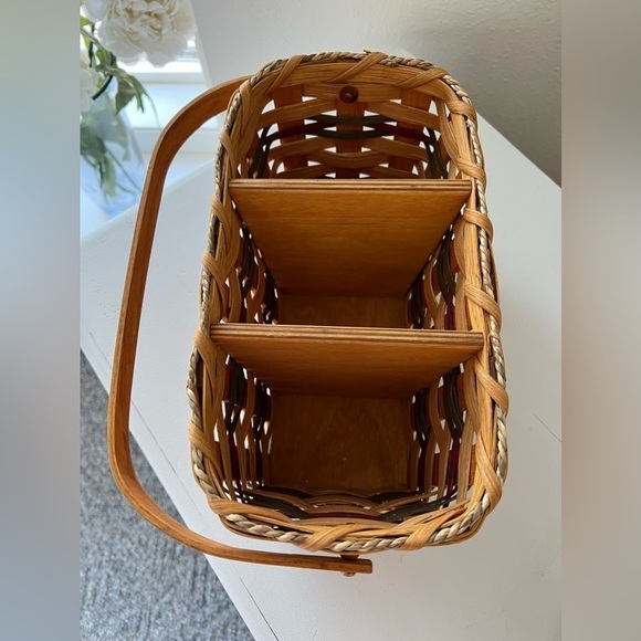 Amish Silverware Organizer Storage Basket | Yoder Family WI - Picture 2 of 9
